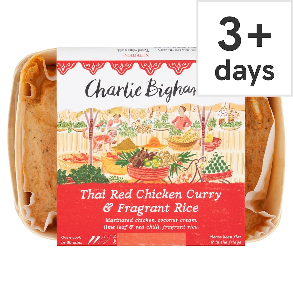 Charlie Bigham's Thai Red Chicken Curry & Rice 835G