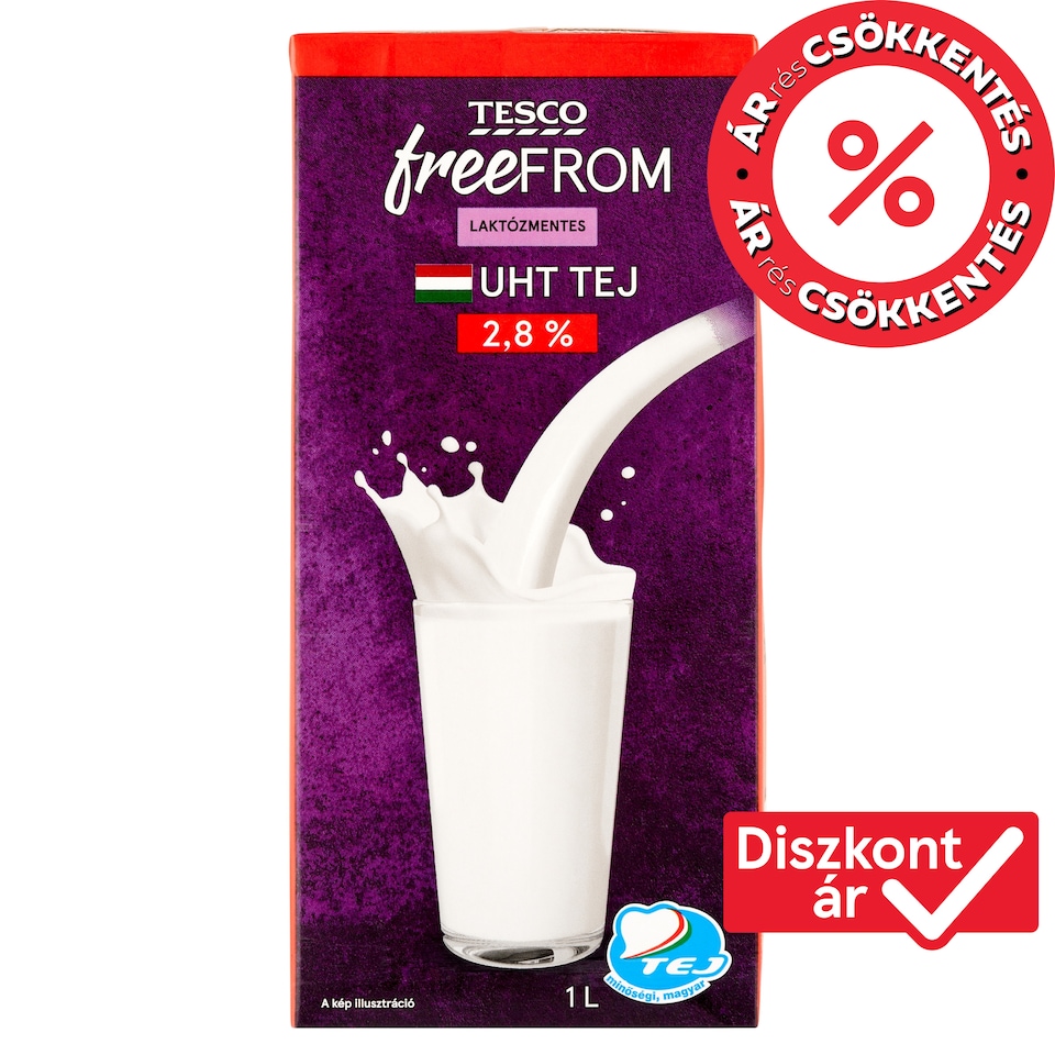 Tesco Free From UHT Lactose-Free Semi-Fat Milk 2,8 % 1 l