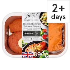 TESCO finest Tuscan Chicken Breast with Tomato and Spinach Sauce 390g