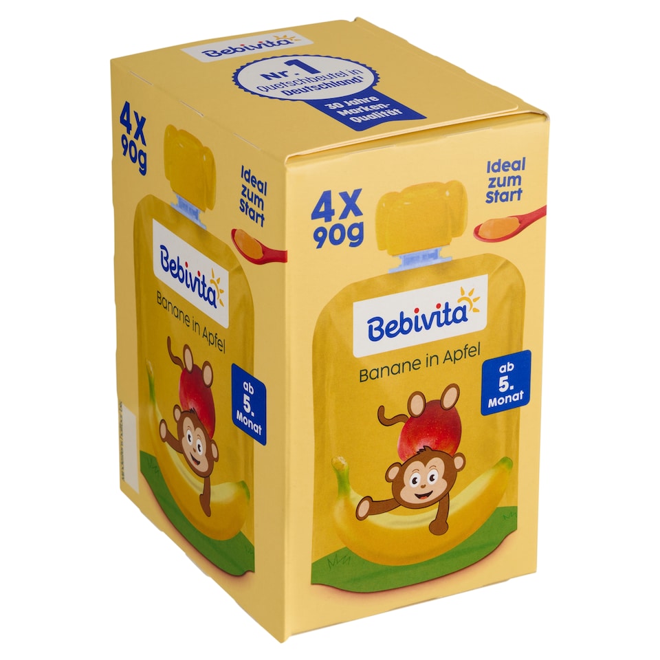 Obrázek 1 pro produkt Bebivita Jablko, banán 4 x 90g (360g)