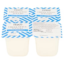 Tesco Greek Style Yogurt 4 X 100G