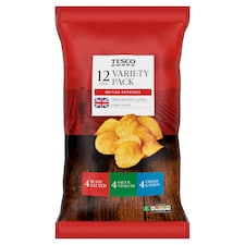 Tesco Variety Crisps 12 x 25g