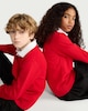 image 2 of F&F School Unisex 2-Pack Pure Cotton V-Neck Jumpers in Red