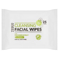 Tesco Cucumber Facial Wipes 25