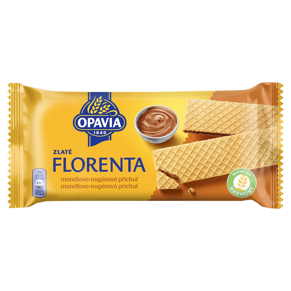 Opavia oplátky Zlaté Florenta mandlovo-nugátová náplň 112 g