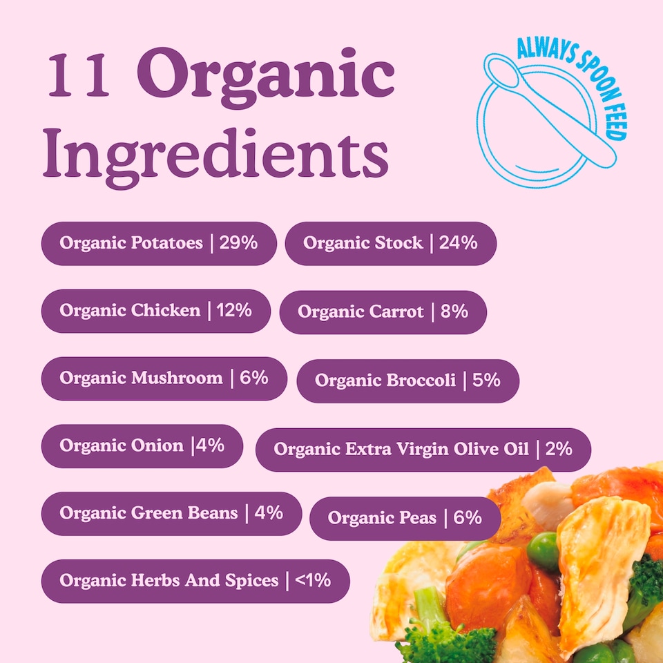 image 1 of Little Freddie Organic Roast Chicken with Vegetables Baby Food Pouch Single 7m+ 130g