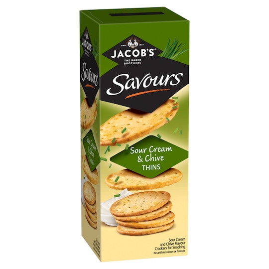 Jacobs Savours Sour Cream & Chive Thins 150G