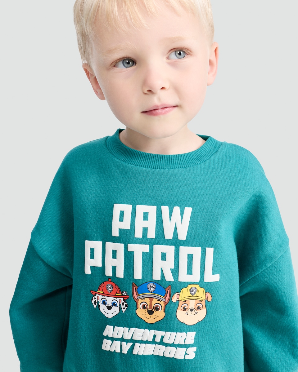 image 1 of Paw Patrol 2-Piece Cotton Rich Sweatshirt and Joggers Set in Green