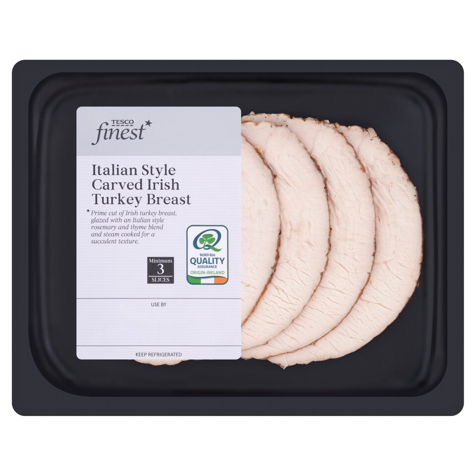 Tesco Finest Italian Style Carved Irish Turkey Breast 130g