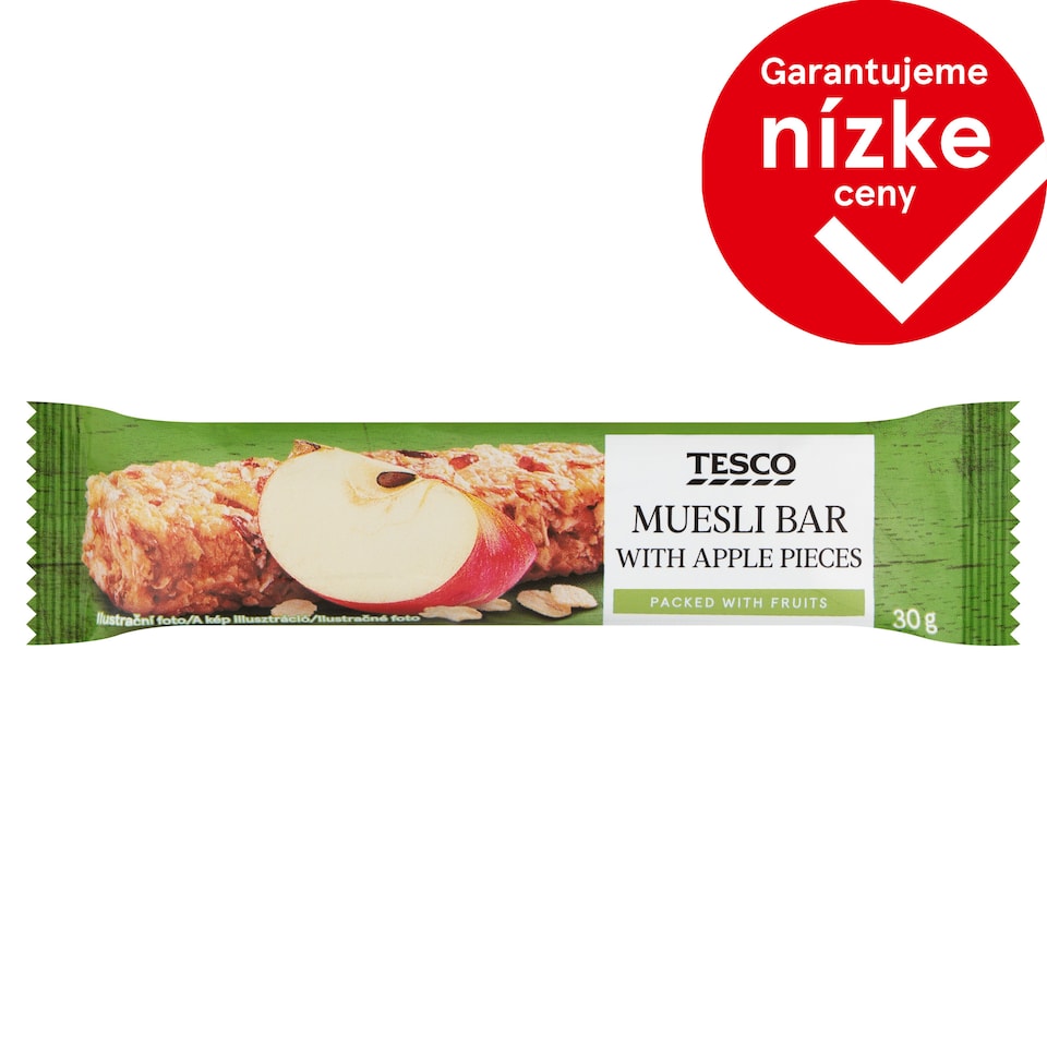 Tesco Muesli Bar with Apples 30 g