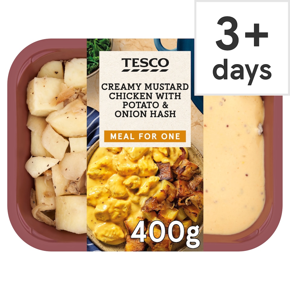 Tesco Creamy Mustard Chicken With Potato & Onion Hash 400G
