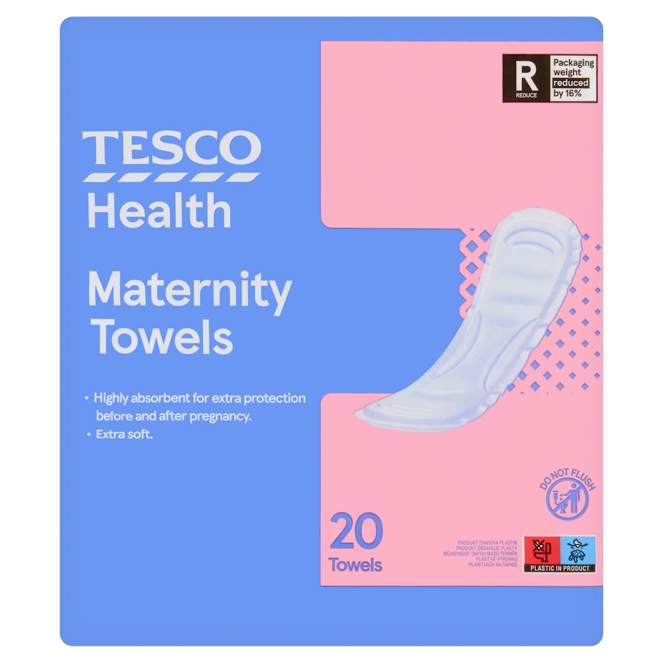 Tesco Maternity Towel 20 Pack