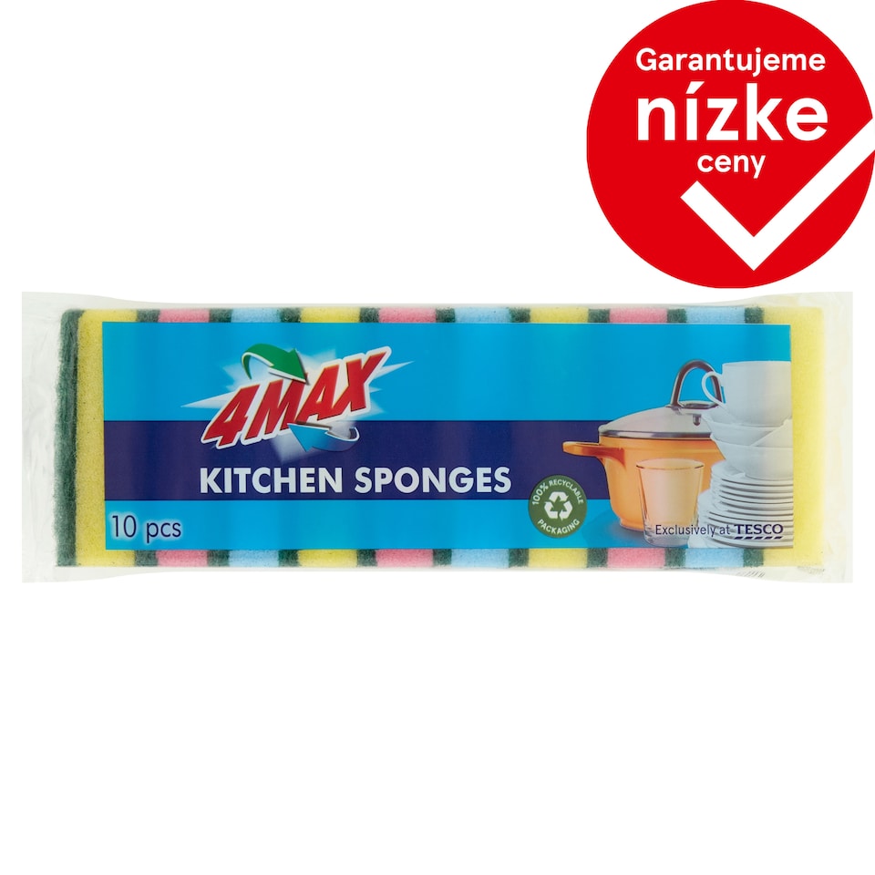 4MAX Kitchen Sponges 10 pcs