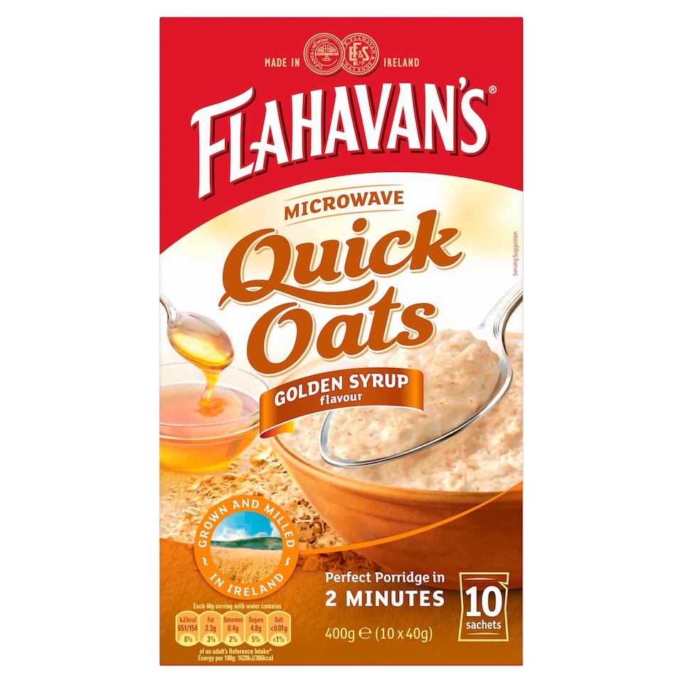 Flahavans Quick Oats Golden Syrup 400G