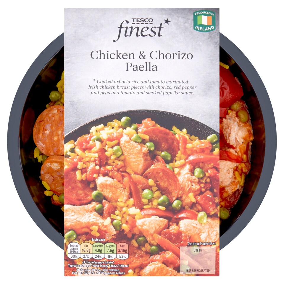 Tesco Finest Chicken And Chorizo Paella 475G
