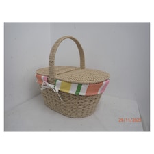 F&F Home Wicker Picnic Basket
