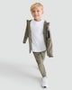 image 2 of F&F Active Boys Cotton Rich Co-ord Drawstring Joggers in Khaki