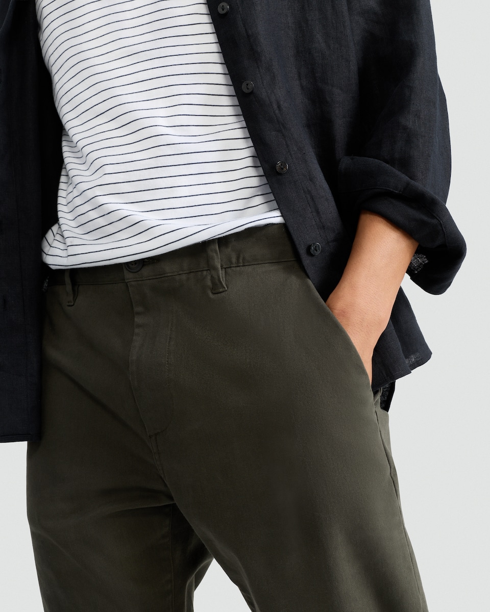 image 1 of F&F FREEFIT® Slim Leg Chino Trousers in Khaki