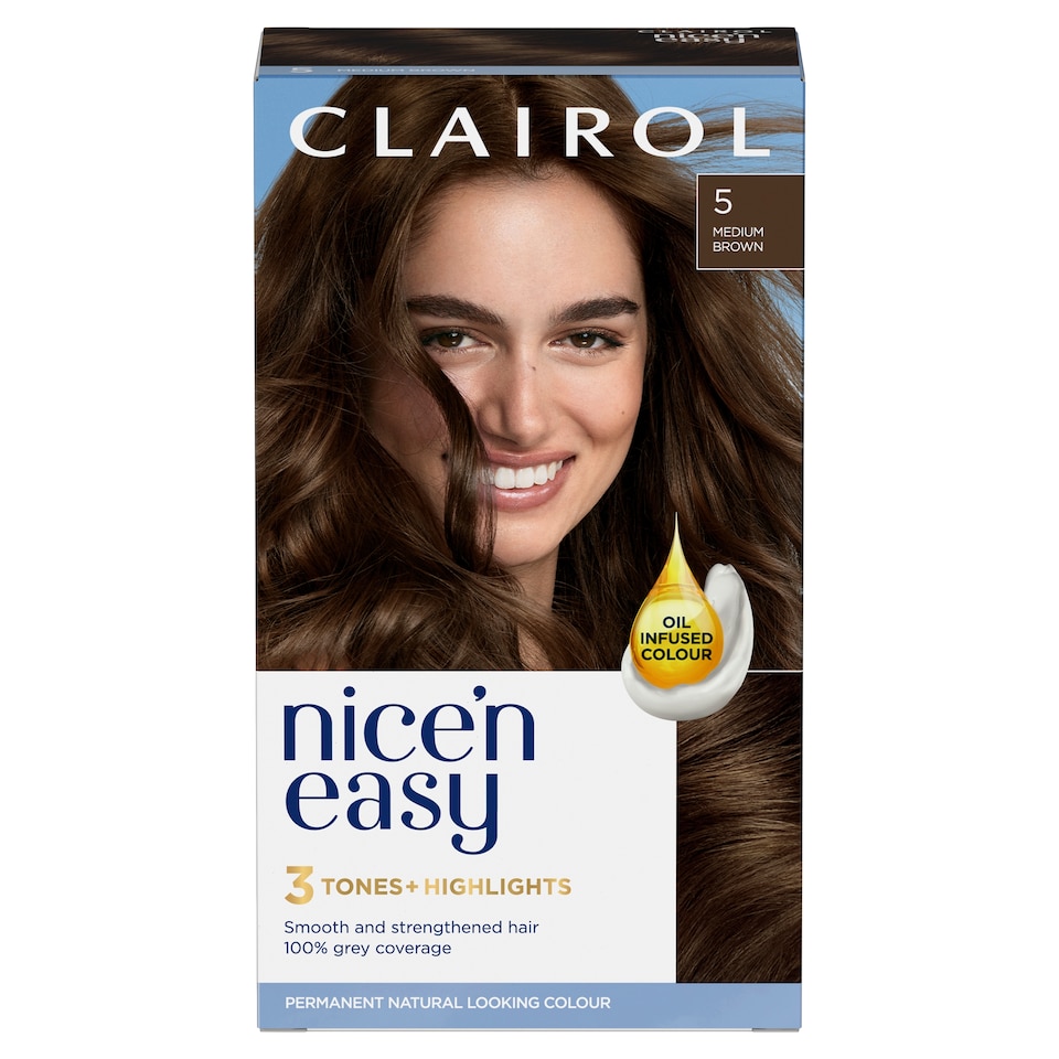 image 1 of Clairol Nice ‘N Easy Medium Brown 5 Hair Dye