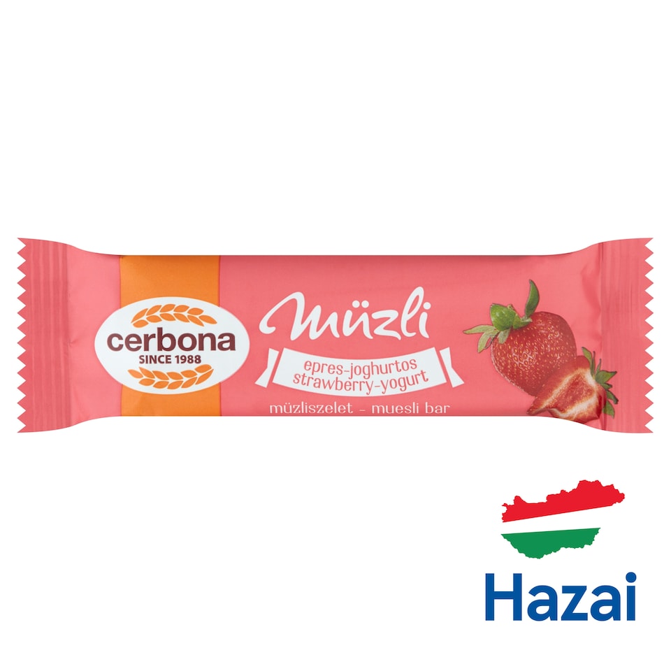 image 1 of Cerbona Strawberry-Yoghurt Muesli Bar 20 g