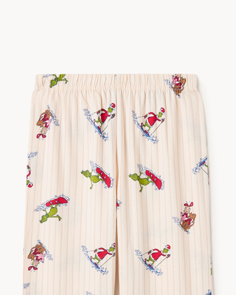 image 1 of The Grinch Unisex Pure Cotton Matching Family Pyjama Set in Cream