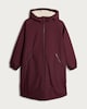 image 4 of F&F Girls Fleece Lined Hooded Waterproof Changing Robe in Purple