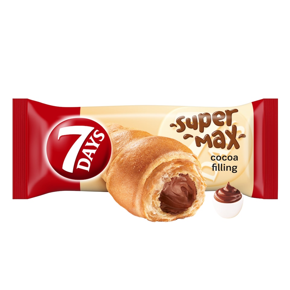 7DAYS Super Max croissant kakaós töltelékkel 110 g