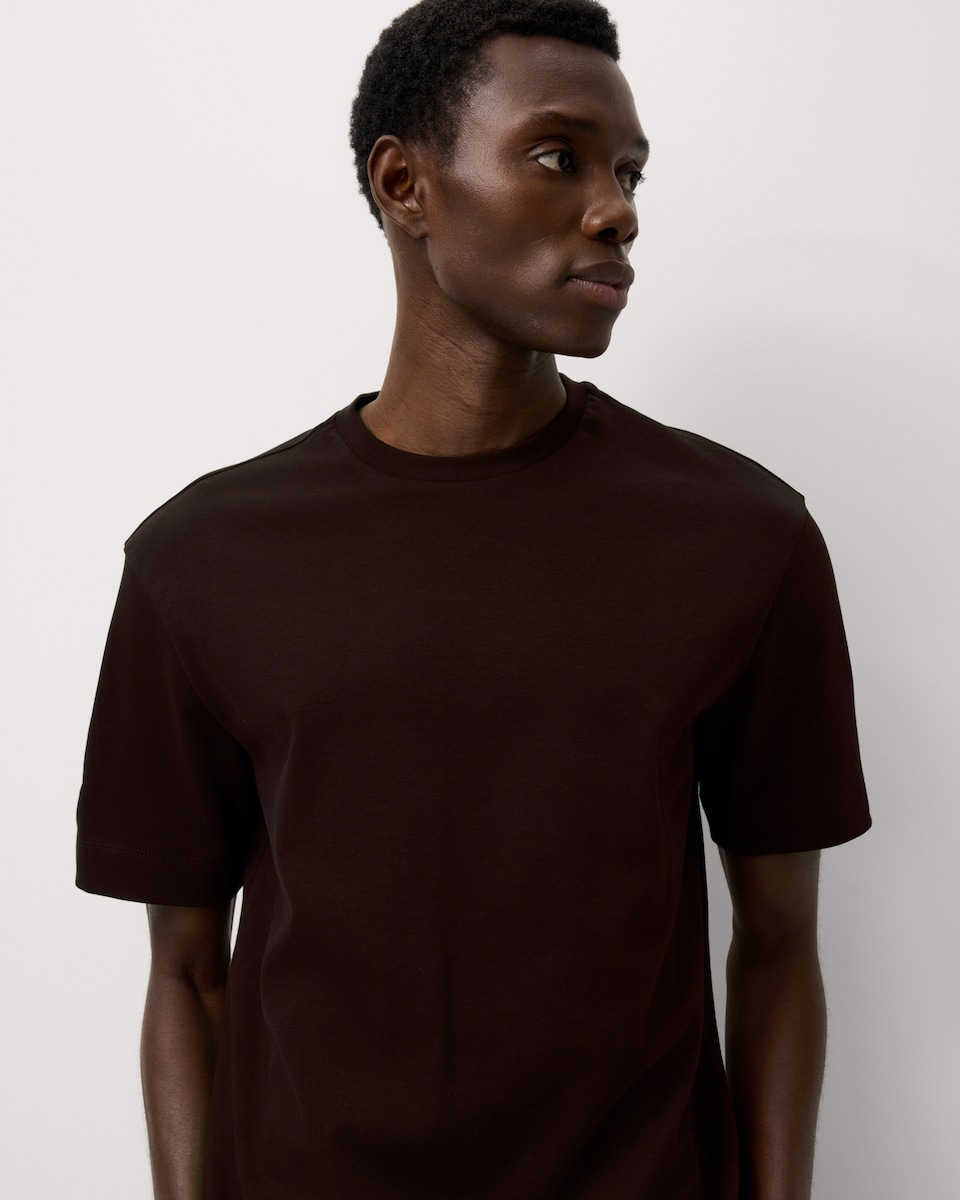 image 1 of F&F Pure Cotton Relaxed Fit T-Shirt in Burgundy