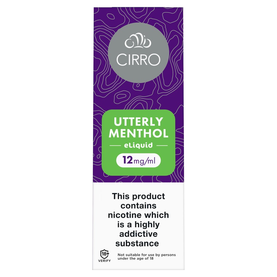 Cirro Utterly Menthol Eliquid 12mg/ml 10ml