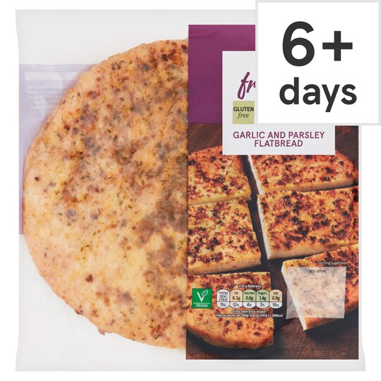 Tesco Free From Garlic & Parsley Flatbread Tesco Groceries