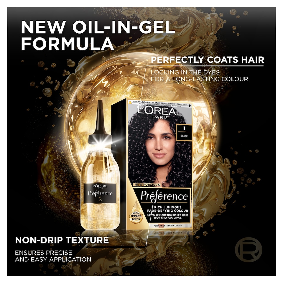 image 1 of L'Oreal Paris Preference Core 1 Napoli Permanent Hair Dye