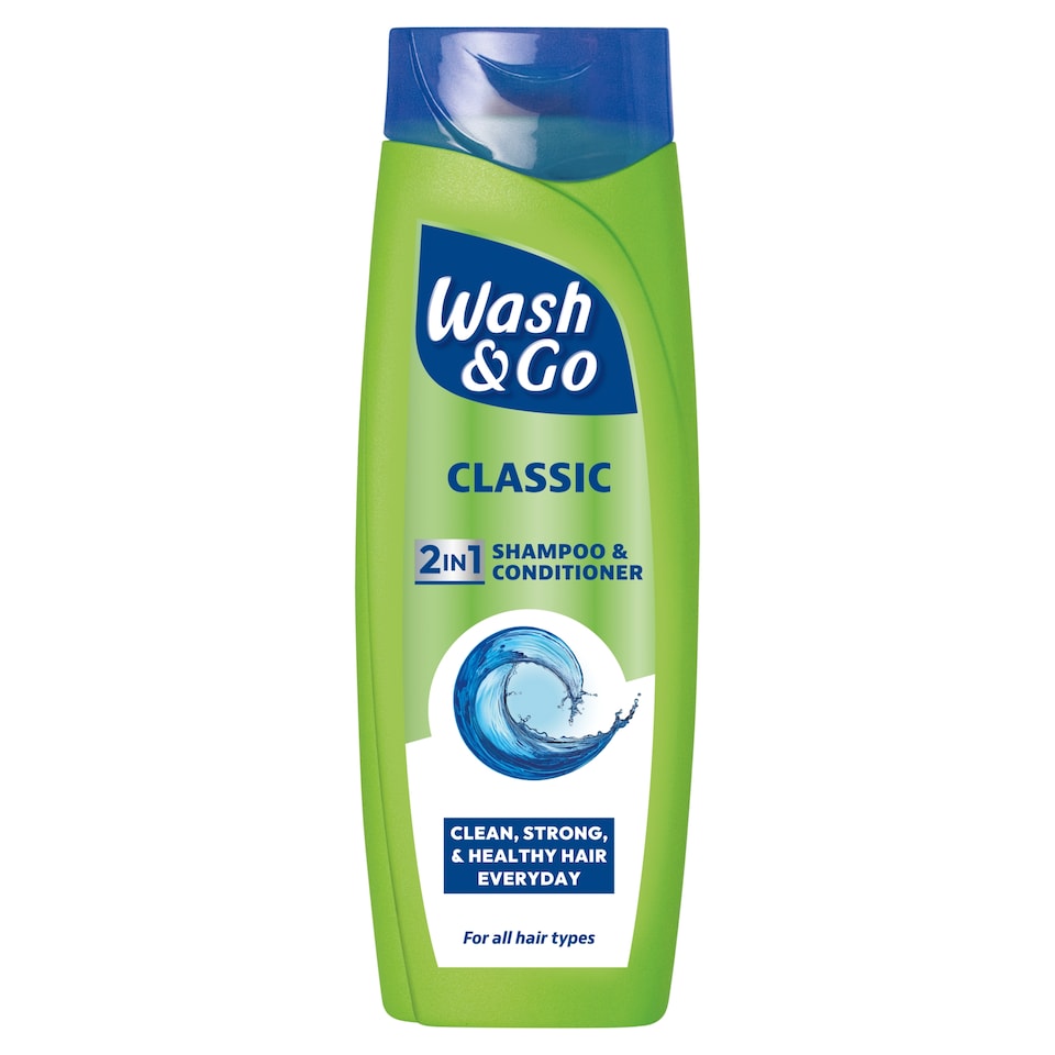 WASH & GO CLASSIC 2IN1 SHAMPOO & CONDITIONER 380ML
