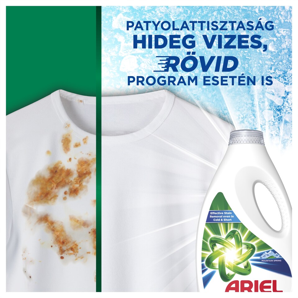 Ariel Folyékony Mosószer 4.5l, 90 Mosáshoz, Mountain Spring Clean & Fresh 1. kép