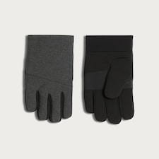 F&F Two Tone Panelled Gloves in Grey