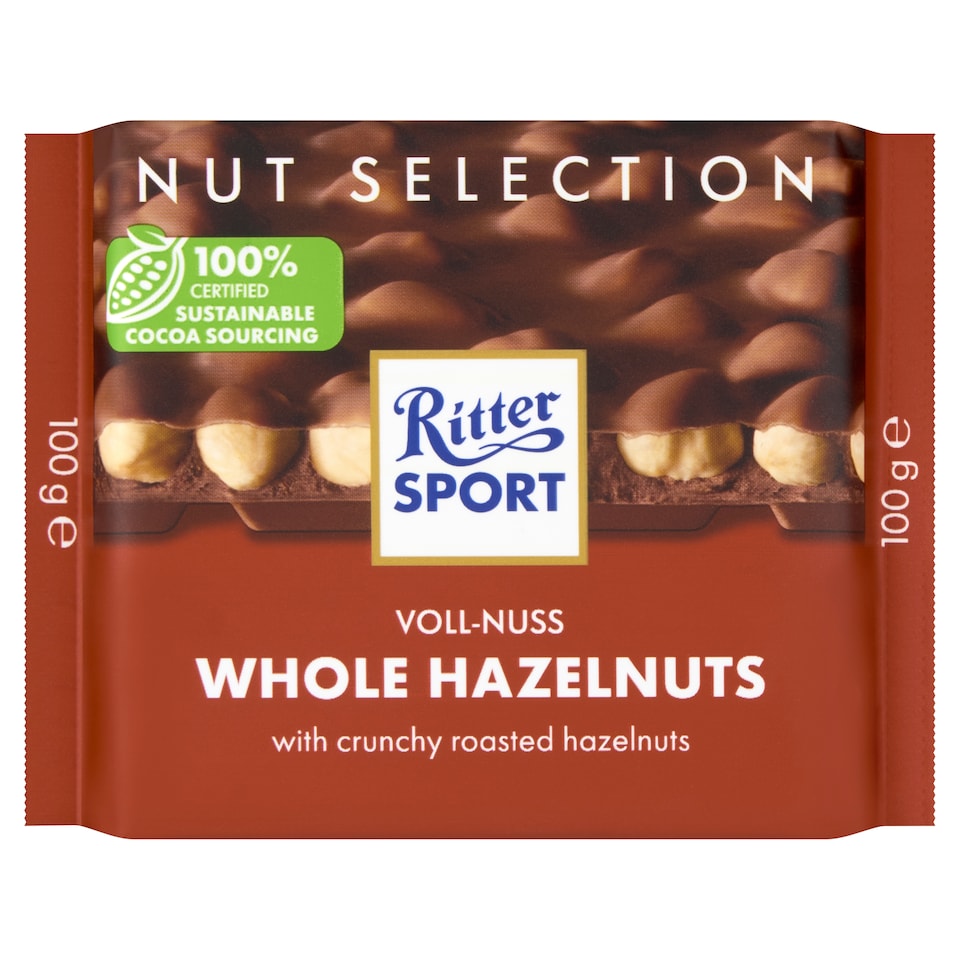 Ritter Sport tejcsokoládé egész mogyoróval 100 g