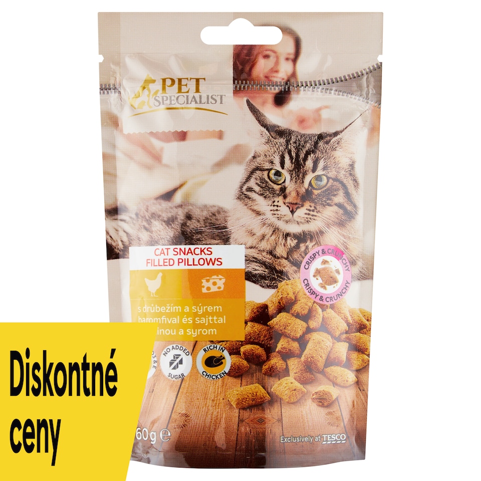 Tesco Pet Specialist Cat Snacks Filled Pillows 60 g