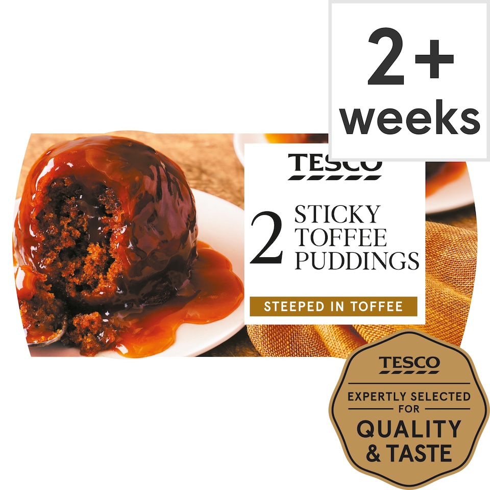 Tesco Sticky Toffee Puddings 2 Pack 235g