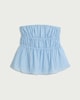 image 4 of F&F Shirred Bandeau Co-ord Top in Blue