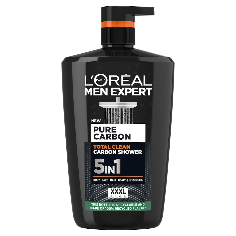 image 1 of L'Oreal Men Expert Pure Carbon 5in1 Shower Gel 1L