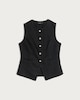 image 4 of F&F Denim Buttoned Waistcoat in Black