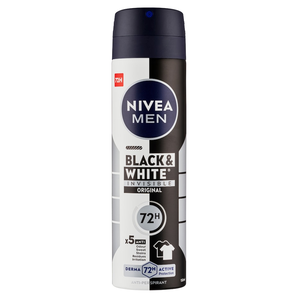 obrázok 1 z Nivea Men Black & White Invisible Original Sprej antiperspirant 150 ml