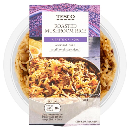Tesco Indian Mushroom Rice 270G Tesco Groceries
