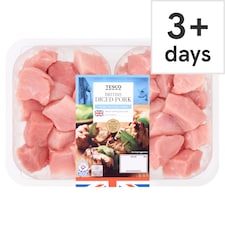 Tesco British Diced Pork 500G