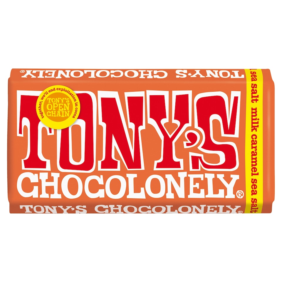 image 1 of Tony's Chocolonely Milk Chocolate Caramel Sea Salt 180G