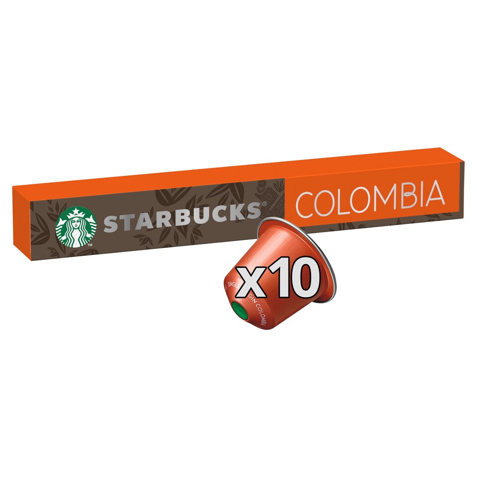 Starbucks by Nespresso SingleOrigin Colombia Espresso Coffee Pods x10 57g Tesco Groceries