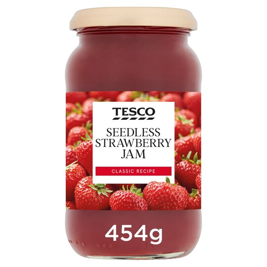 Tesco Strawberry Seedless Jam 454G Tesco Groceries