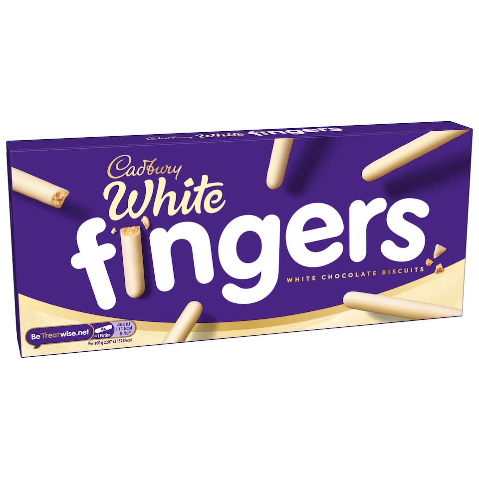image 1 of Cadbury White Chocolate Fingers Biscuits 114g