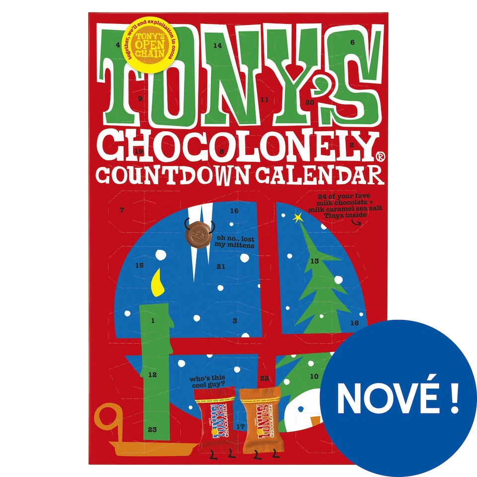 Tony's Chocolonely Adventní kalendář 24 ks 216g
