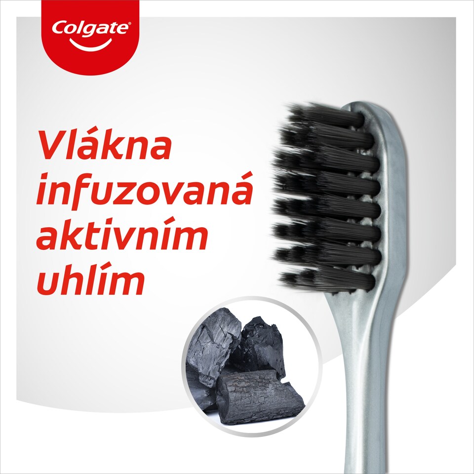 image 1 of Colgate High Density Charcoal Toothbrush 2pcs