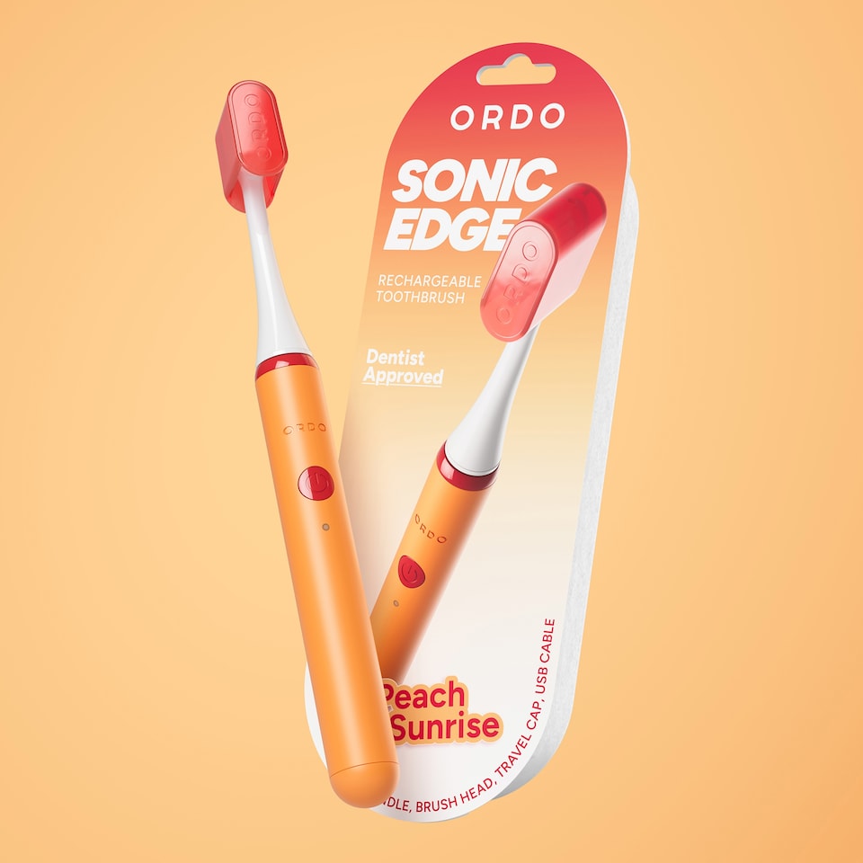 image 1 of Ordo Sonic Edge Rechargeable Toothbrush - Peach Sunrise